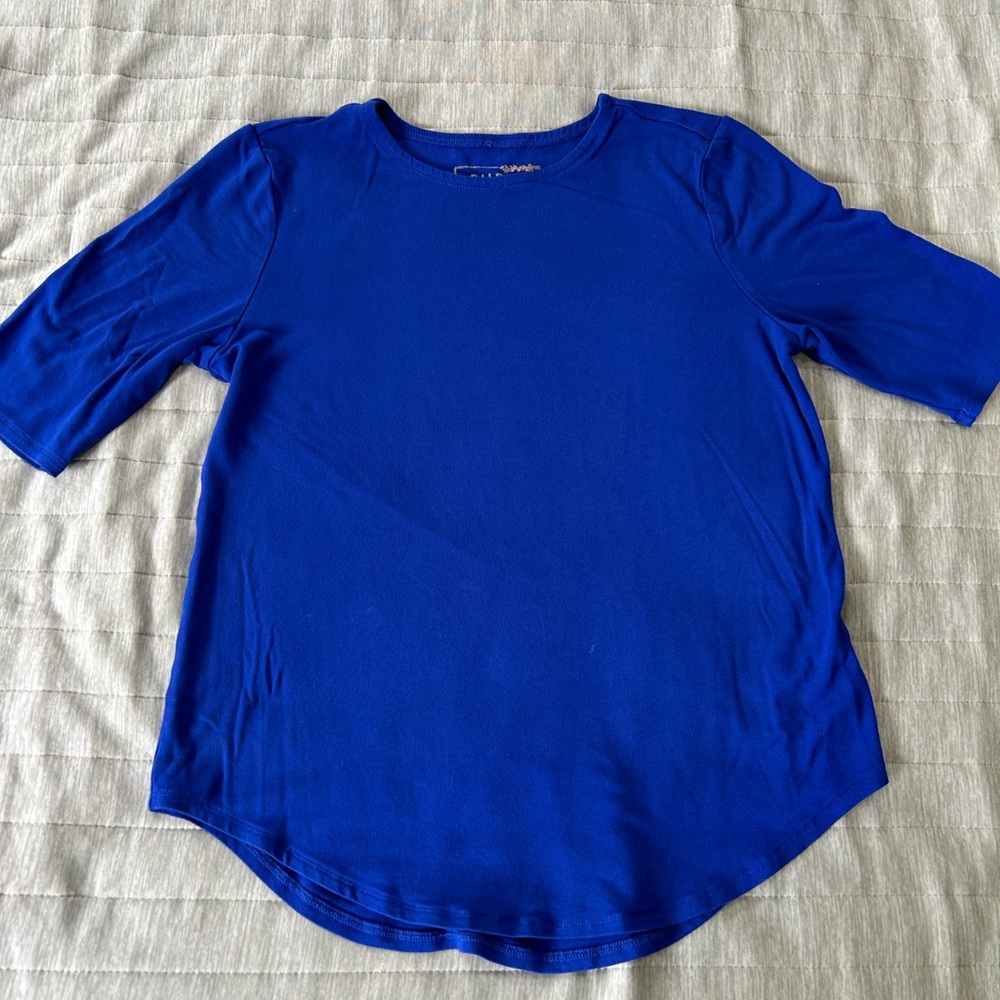 Cupio Royal Blue 3/4 Sleeve Fitted Tee